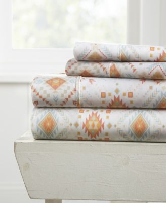 ienjoy Home The Boho Beyond Premium Ultr Navy Hearts King Sheet Set