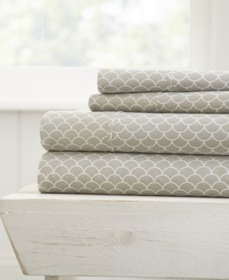ienjoy Home The Farmhouse Chic Premium Ult Light Blue Blossoms King Sheet Set