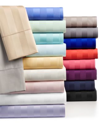 Charter Club Stripe Supima Cotton 550-Threa Vapor Extra Deep King Sheet Set