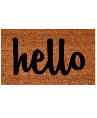 Home More Hello Script 17 x 29 CoirVi Naturalblack 17 x 29