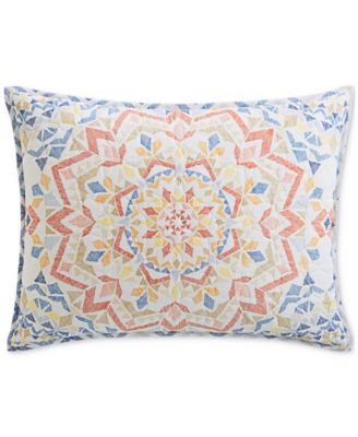 Charter Club Mojave Medallion Cotton Sham, Pink Combo Standard Sham
